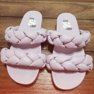 Sam & Libby Purple Slip On Sandals 8